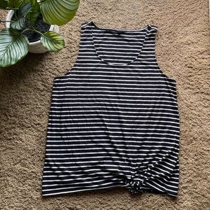 Torrid Black and White Stripe Tank Size 2